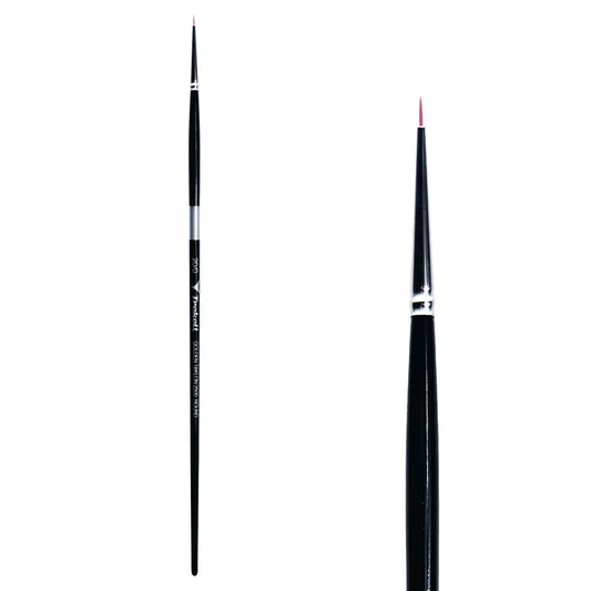 Trekell Golden Taklon Long Handle Artist Brush -  Size #20/0 Round