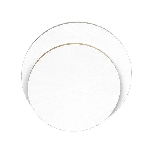 Trekell 12" Gesso-Primed Round Wood Panel, 1/2" thick, made from high-quality birch for a sturdy, durable surface with excellent paint adhesion and vibrant color.