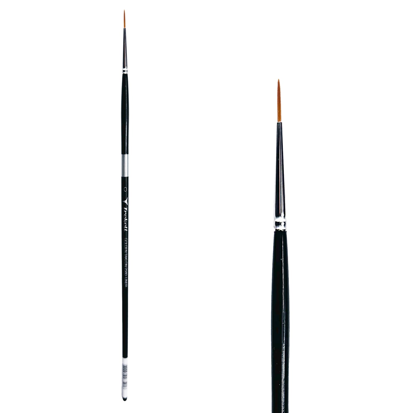 Trekell Golden Taklon #0 Liner Brush is ideal for Watercolor, Oil, and Acrylic Painting