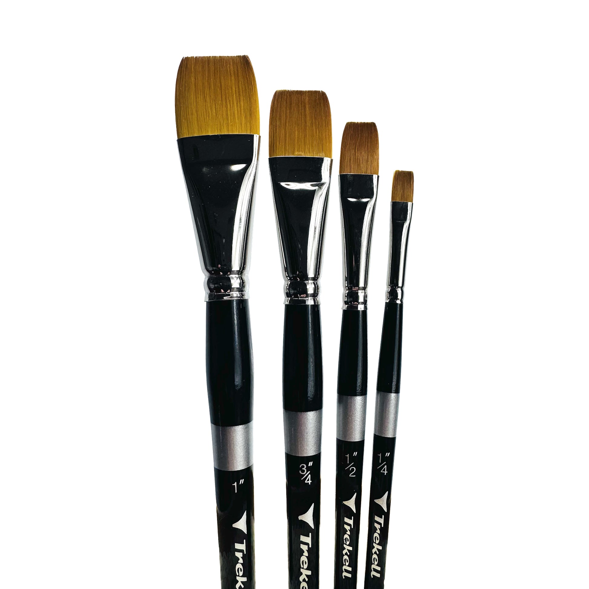 Trekell Golden Taklon Short Handle Artist brush, Complete Set, Wash,  ideal for Watercolor, Oil, and Acrylic Painting