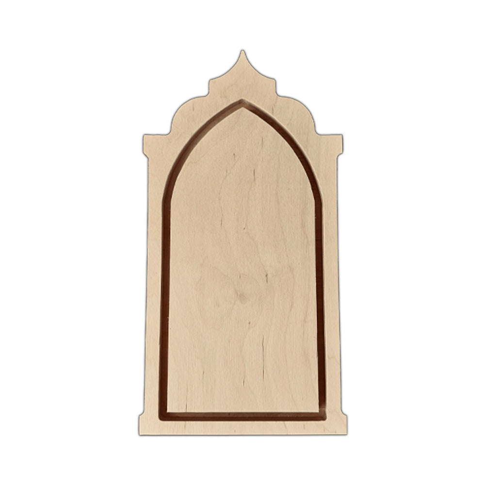 Trekell Gothic Abbey Floater Panel is compatible with enamel, pencil, pastel, charcoal, encaustic, ink, gouache, watercolor, acrylic, and oil paints.