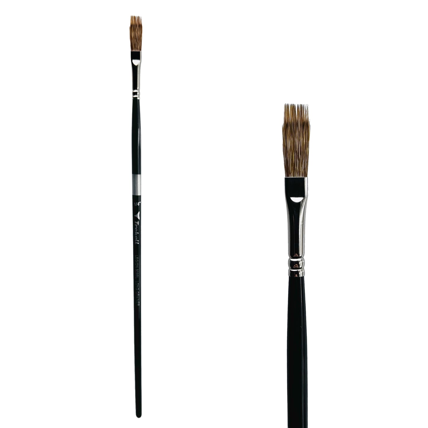 Trekell Legion Synthetic Mongoose Long Handle Artist Brush, size 1/4" Long Grainer, designed for oil and acrylic painting.