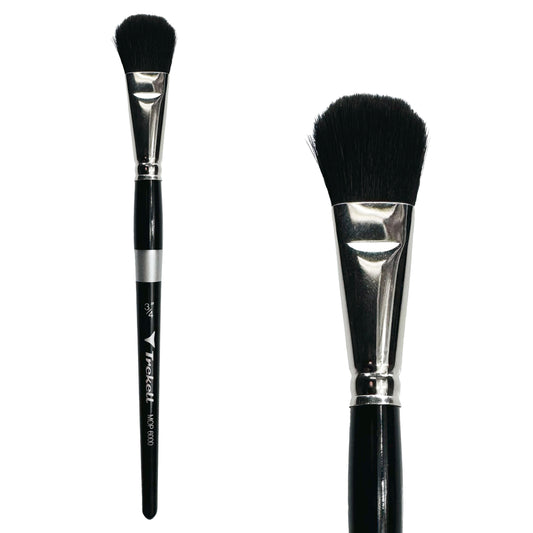 Trekell Mop Short Handle Artist Brush, size 3/4" Oval Mop, perfect tool for watercolor, acrylic, or oil paintings.