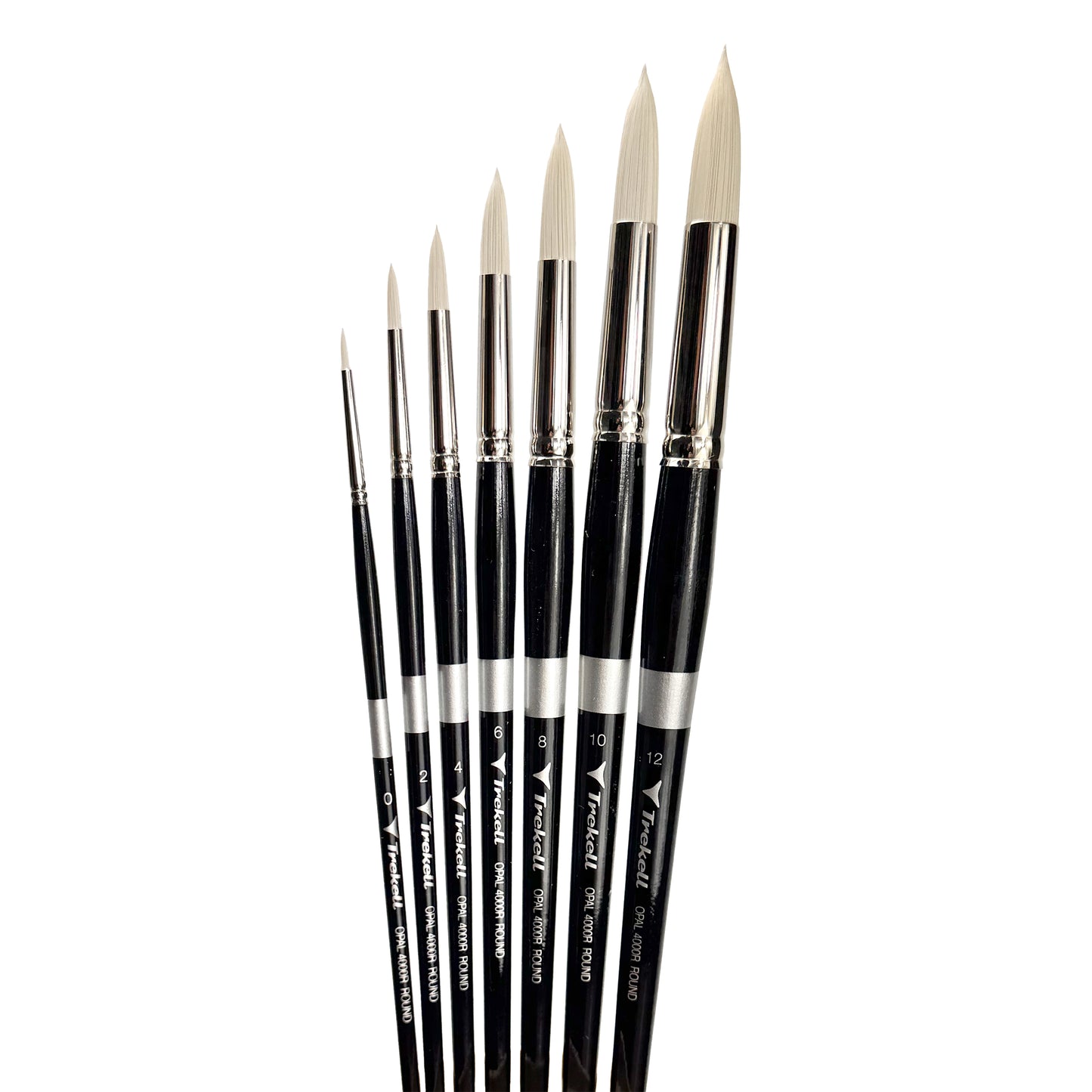 TrekellOpal Synthetic Hog Bristle Long Handle Artist Brush, Complete Set Round, ideal for Watercolor, Oil, and Acrylic Painting