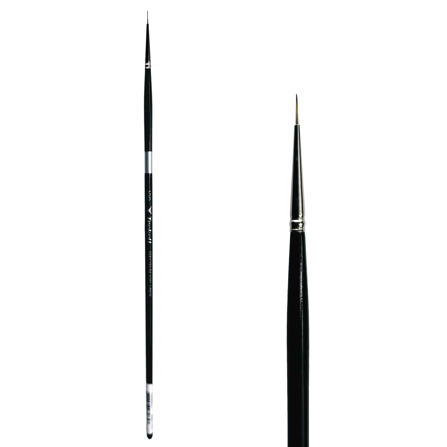 Trekell Spectrum Long Handle Artist Brush, size #10/0 Liner, Long handle design ideal for acrylic, oil, watercolor & more