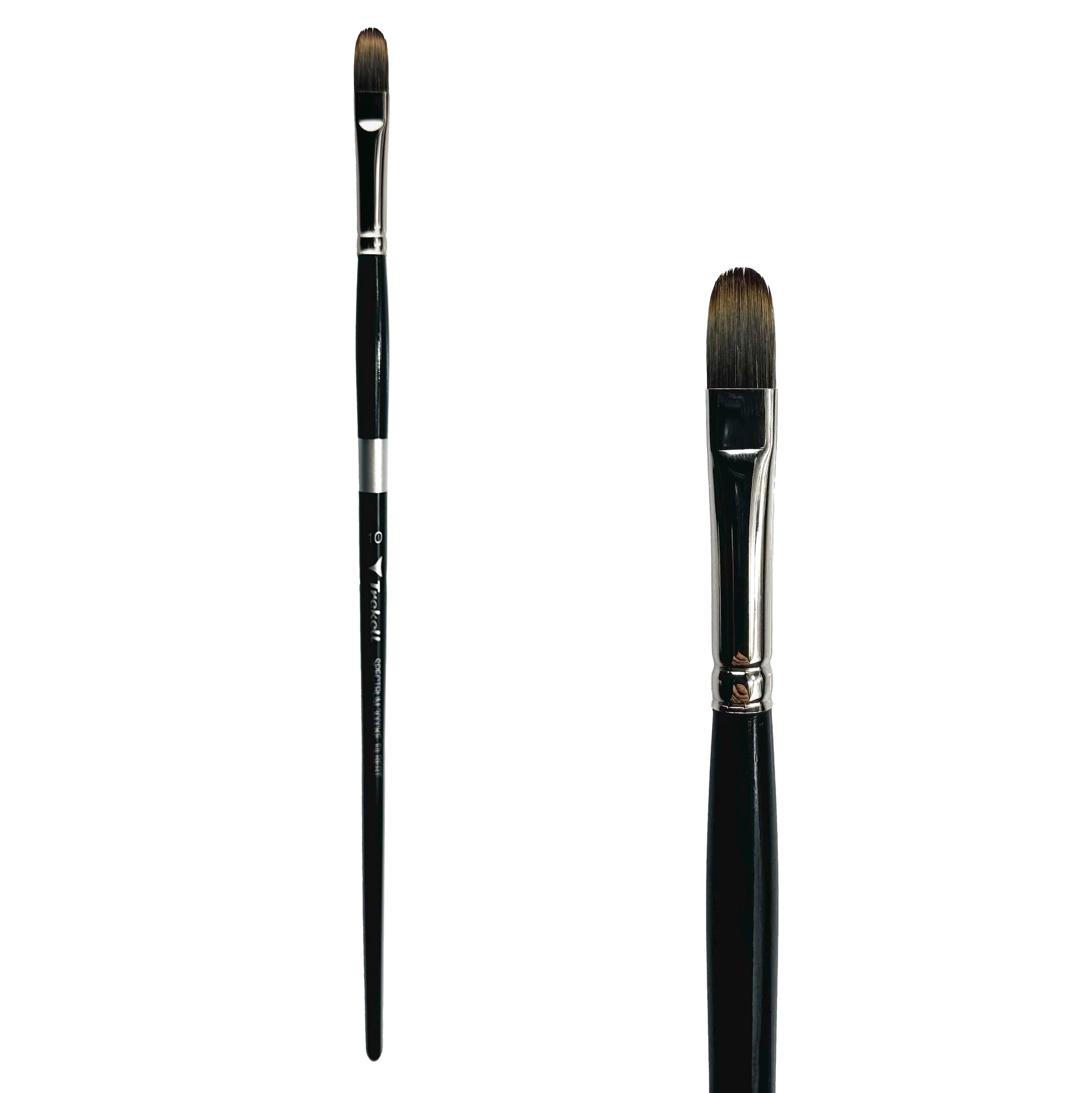 Trekell Spectrum Long Handle Artist Brush, size #10 Filbert, Long handle design ideal for acrylic, oil, watercolor & more.