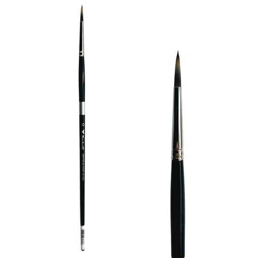 Trekell Spectrum Long Handle Artist Brush, size #10 Round, Long handle design ideal for acrylic, oil, watercolor & more.