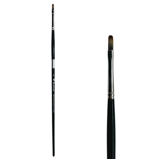 Trekell Spectrum Long Handle Artist Brush, size #2 Filbert, Long handle design ideal for acrylic, oil, watercolor & more.