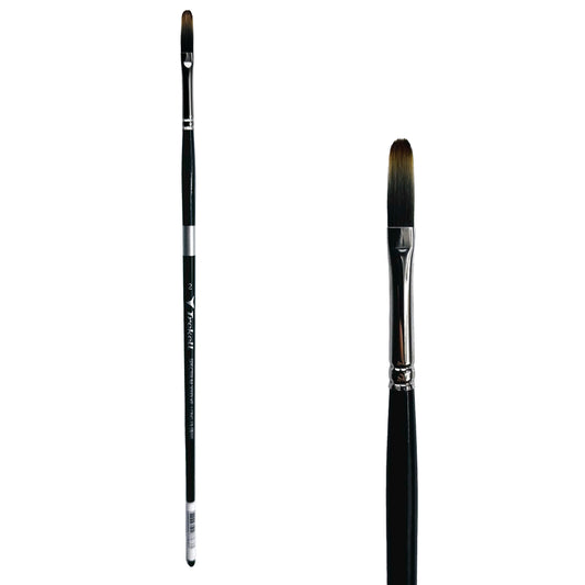 Trekell Spectrum Long Handle Artist Brush, size #2 Long Filbert, Long handle design ideal for acrylic, oil, watercolor & more.