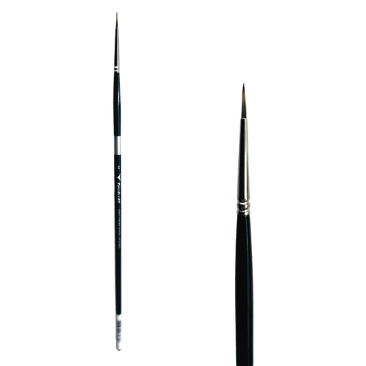 Trekell Spectrum Long Handle Artist Brush, size #4 Round, Long handle design ideal for acrylic, oil, watercolor & more.