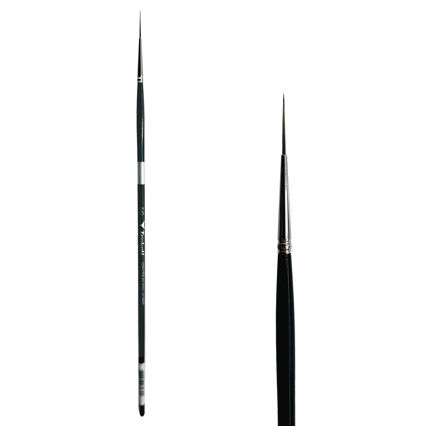 Trekell Spectrum Long Handle Artist Brush, size #5/0 Script Rigger, Long handle design ideal for acrylic, oil, watercolor & more.