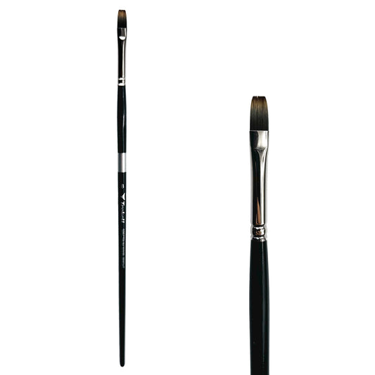 Trekell Spectrum Long Handle Artist Brush, size #8 Bright, Long handle design ideal for acrylic, oil, watercolor & more.