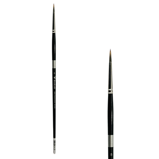 Trekell Spectrum Long Handle Artist Brush, size #8 Round, Long handle design ideal for acrylic, oil, watercolor & more.