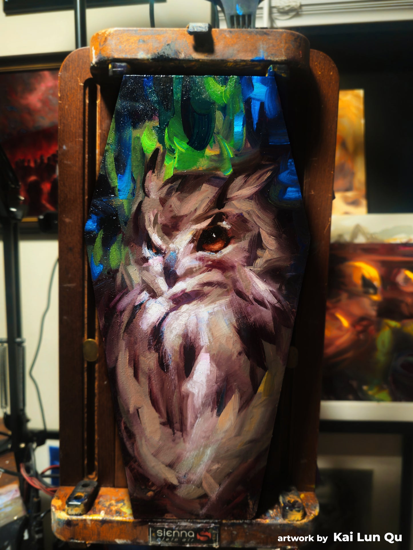 Panel de bloques de ataúd Trekell - Lienzo de Halloween con pintura de madera
