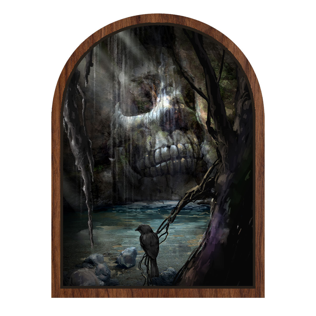 Trekell Gothic Rounded Arch Floater Panel - Wooden Painting Canvas +Frame