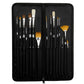 Trekell Canvas Artist Brush Case for travel, protection or studio storage zipper holds 15 brushes handle for carrying