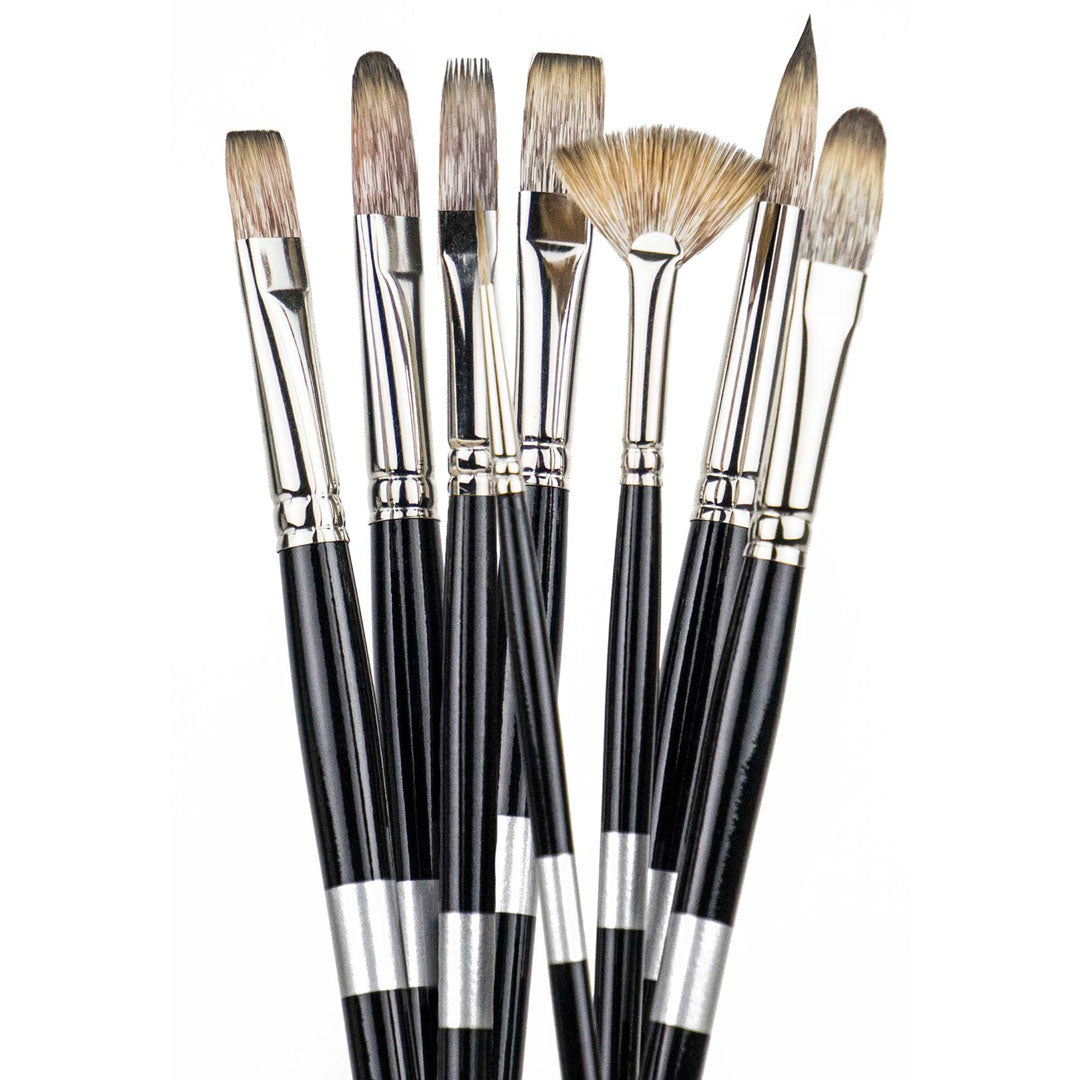 Trekell Legion Synthetic Mongoose Long Handle Brush Round - 9100R Series / 0