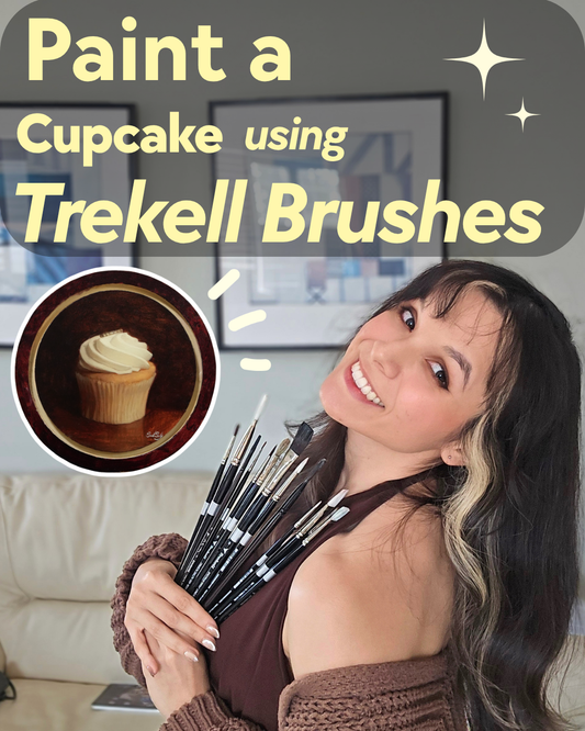How to Paint a Cupcake on a Trekell Round Floater Panel
