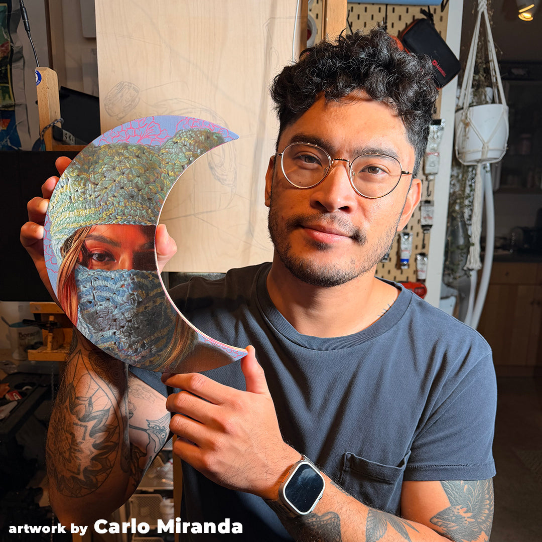 How Carlo Miranda Painted Crochet Without Painting Every Stitch