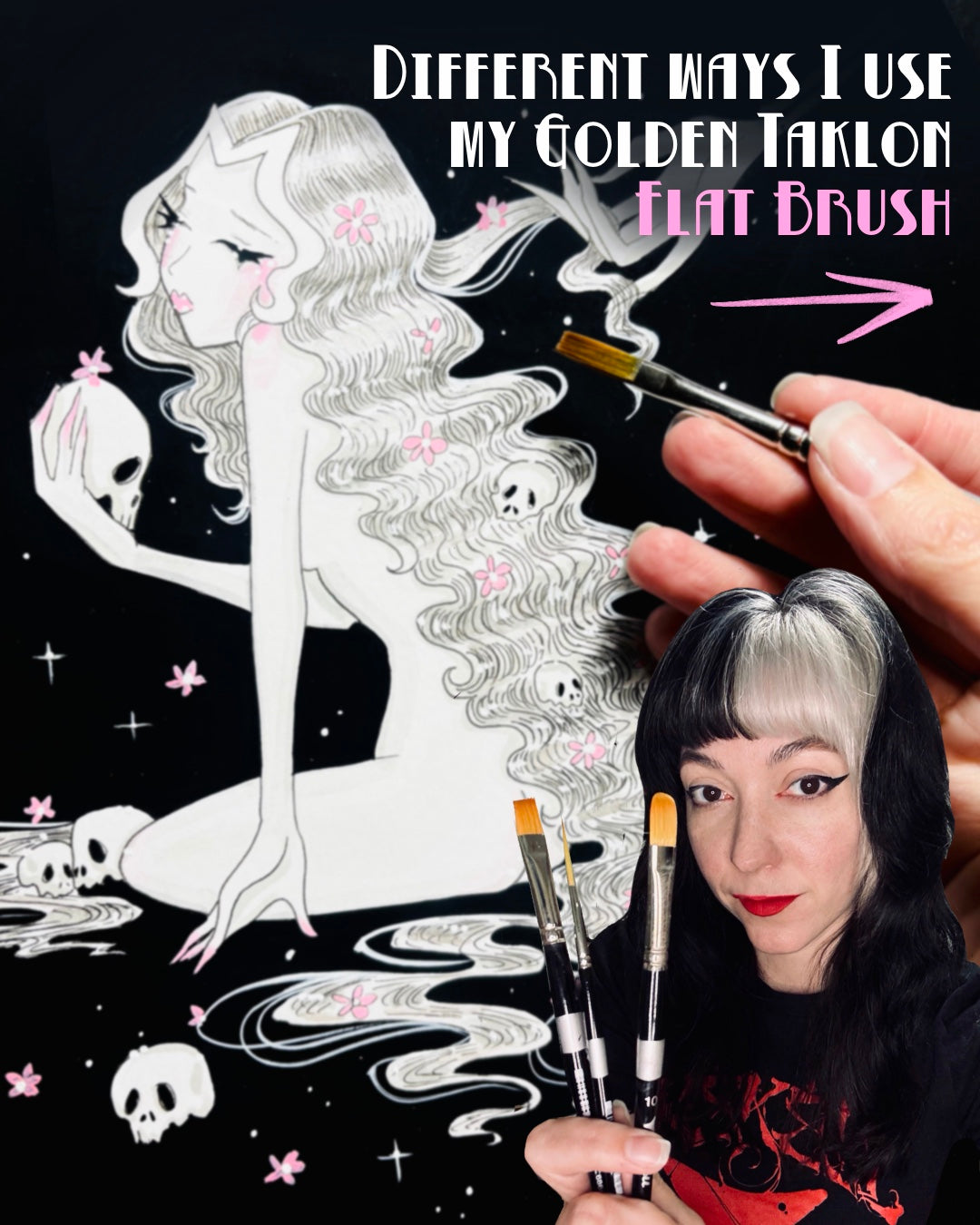 Different Ways I Use My Trekell Golden Taklon Flat Brush with Stefani Rabideaux