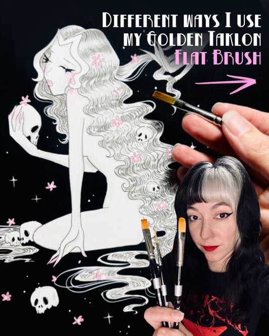 Different Ways I Use My Trekell Golden Taklon Flat Brush with Stefani Rabideaux