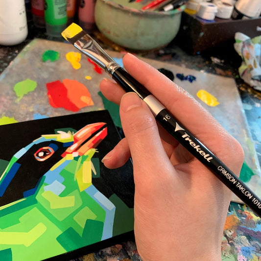 Trekell Crimson Taklon Brushes | Trekell Art Supply