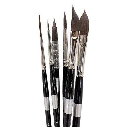 Trekell Onyx Short Handle Top Sellers Brush Set