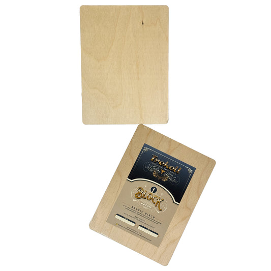 Trekell Raw Wood Block Panel - 1/2" Baltic Birch Wooden Painting Canvas -6" x 8"