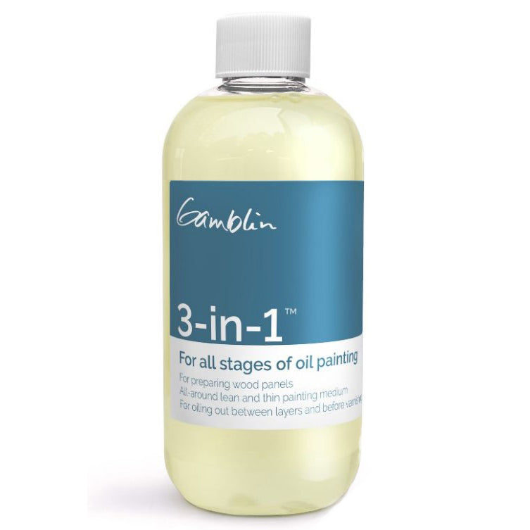 Gamblin 3-in-1 Medium - 8.5 oz - For Sealing Panels for Oil Paint