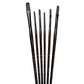 Limited edition Kai Lun Qu x Trekell Black Opal set with six signature long flat brushes for bold strokes and precise edges in alla prima oil painting.
