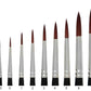 Trekell Crimson Taklon Short Handle Artist Brush - Size #5/0 Round