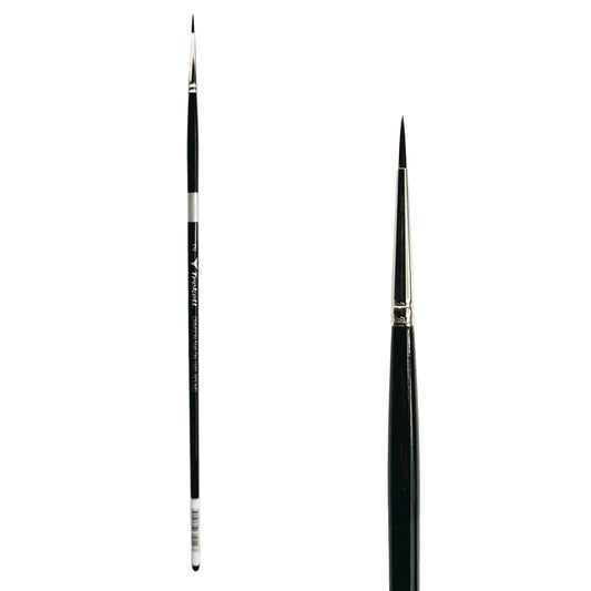 Trekell Crimson Taklon Long Handle Artist Brush, size Size #2 Round, ideal for Watercolor, Oil, and Acrylic Painting
