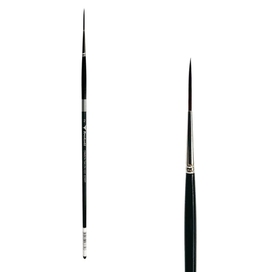 Trekell Crimson Taklon Long Handle Artist Brush, size Size #2 Script/Rigger, ideal for Watercolor, Oil, and Acrylic Painting
