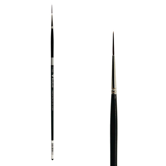 Trekell Crimson Taklon Long Handle Artist Brush, size Size #5/0 Script/Rigger, ideal for Watercolor, Oil, and Acrylic Painting