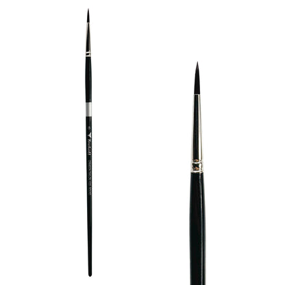 Trekell Crimson Taklon Long Handle Artist Brush, size Size #8 Round, ideal for Watercolor, Oil, and Acrylic Painting
