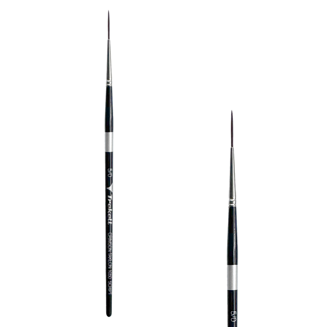 Crimson Taklon Script/Rigger Brush #5/0 – Short Handle | Trekell
