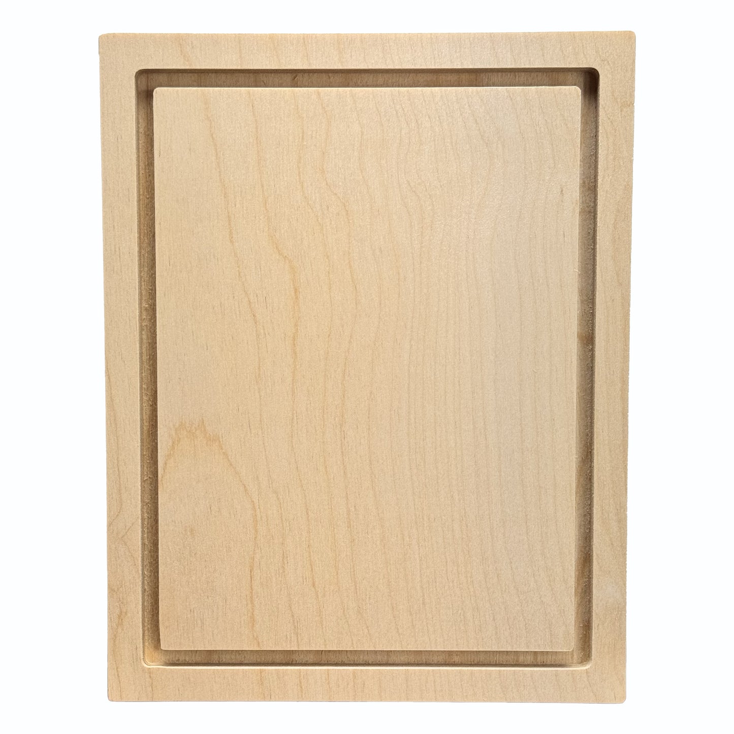 Trekell 6" x 8" square floater wood panel made from 1/2" Baltic birch with 1/4" routed gap and 1/2" frame edge, pre-sanded smooth surface with keyhole backing, ready for sealing and priming for various painting media.