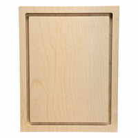 Trekell 6" x 8" square floater wood panel made from 1/2" Baltic birch with 1/4" routed gap and 1/2" frame edge, pre-sanded smooth surface with keyhole backing, ready for sealing and priming for various painting media.