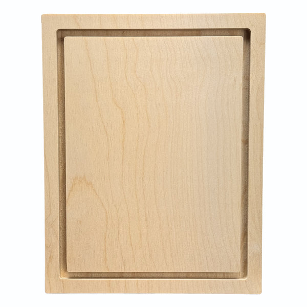 Trekell 6" x 8" square floater wood panel made from 1/2" Baltic birch with 1/4" routed gap and 1/2" frame edge, pre-sanded smooth surface with keyhole backing, ready for sealing and priming for various painting media.