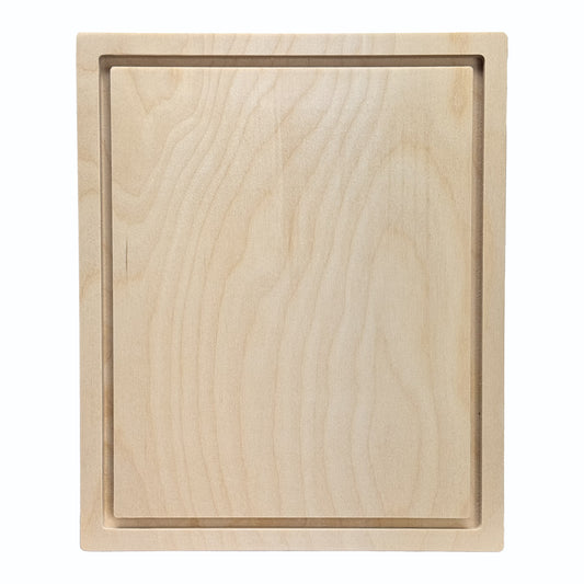 Trekell 8" x 10" square floater wood panel made from 1/2" Baltic birch with 1/4" routed gap and 1/2" frame edge, pre-sanded smooth surface with keyhole backing, ready for sealing and priming for various painting media.