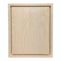 Trekell 8" x 10" square floater wood panel made from 1/2" Baltic birch with 1/4" routed gap and 1/2" frame edge, pre-sanded smooth surface with keyhole backing, ready for sealing and priming for various painting media.