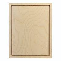 Trekell 9" x 12" square floater wood panel made from 1/2" Baltic birch with 1/4" routed gap and 1/2" frame edge, pre-sanded smooth surface with keyhole backing, ready for sealing and priming for various painting media.