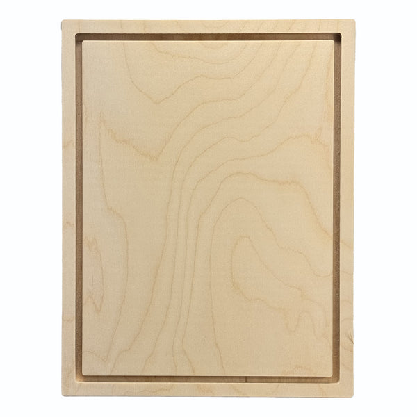 Trekell 9" x 12" square floater wood panel made from 1/2" Baltic birch with 1/4" routed gap and 1/2" frame edge, pre-sanded smooth surface with keyhole backing, ready for sealing and priming for various painting media.
