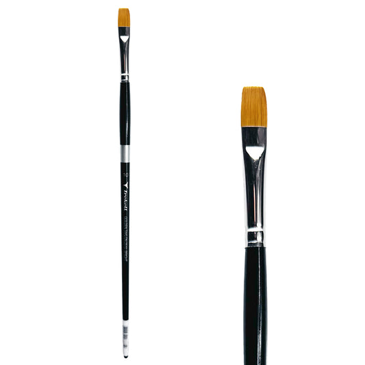 Trekell Golden Taklon #10 Bright Brush is ideal for Watercolor, Oil, and Acrylic Painting