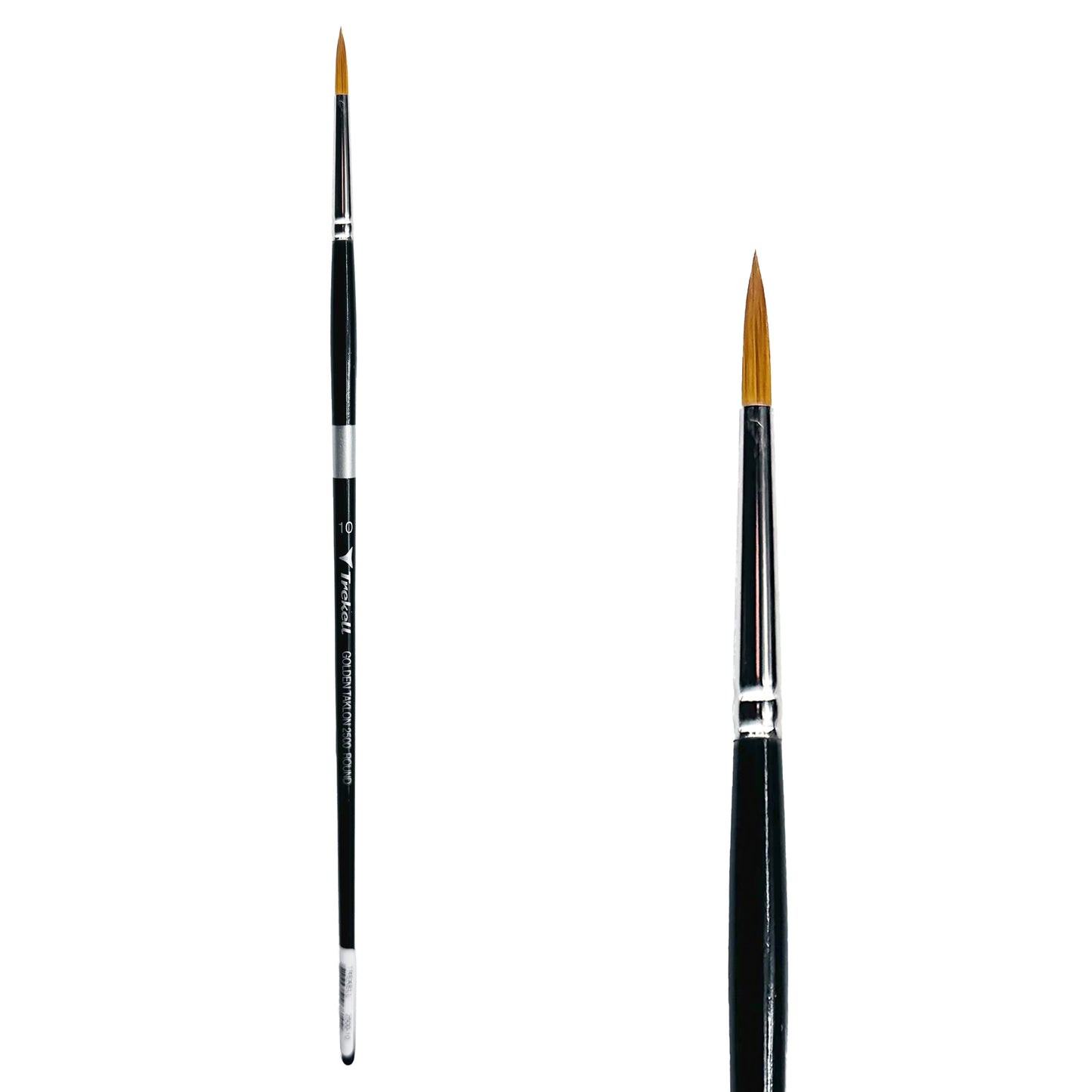 Trekell Golden Taklon #10 Round Brush is ideal for Watercolor, Oil, and Acrylic Painting
