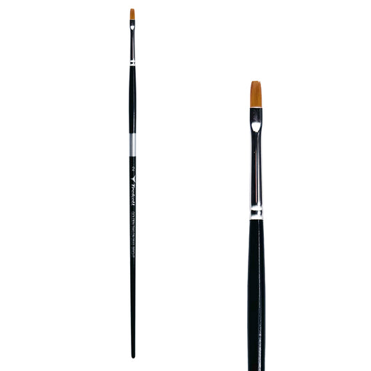 Trekell Golden Taklon #2 Bright Brush is ideal for Watercolor, Oil, and Acrylic Painting