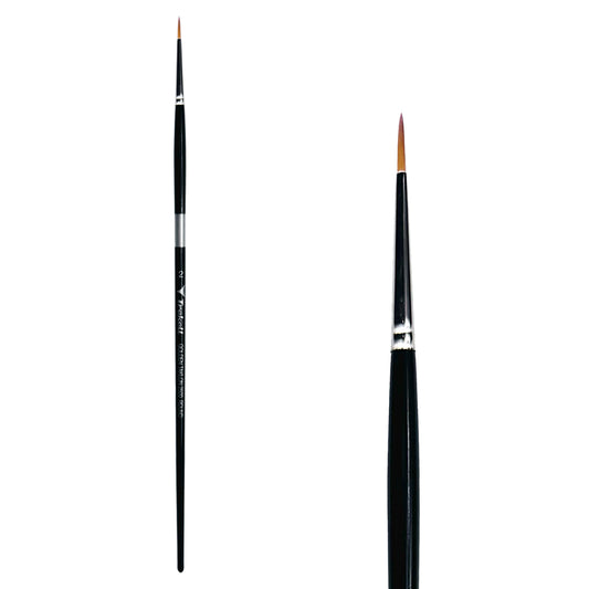 Trekell Golden Taklon #2 Round Brush is ideal for Watercolor, Oil, and Acrylic Painting