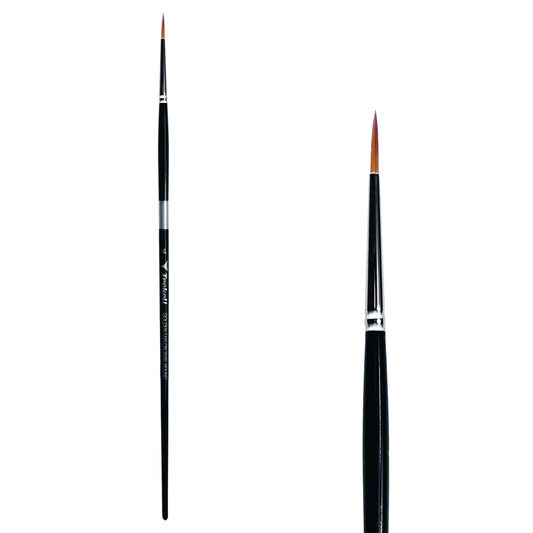 Trekell Golden Taklon #4 Round Brush is ideal for Watercolor, Oil, and Acrylic Painting