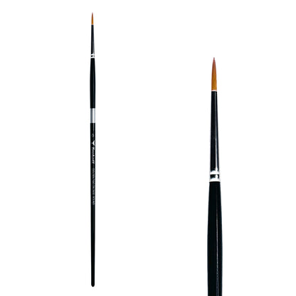 Trekell Golden Taklon #6 Round Brush is ideal for Watercolor, Oil, and Acrylic Painting