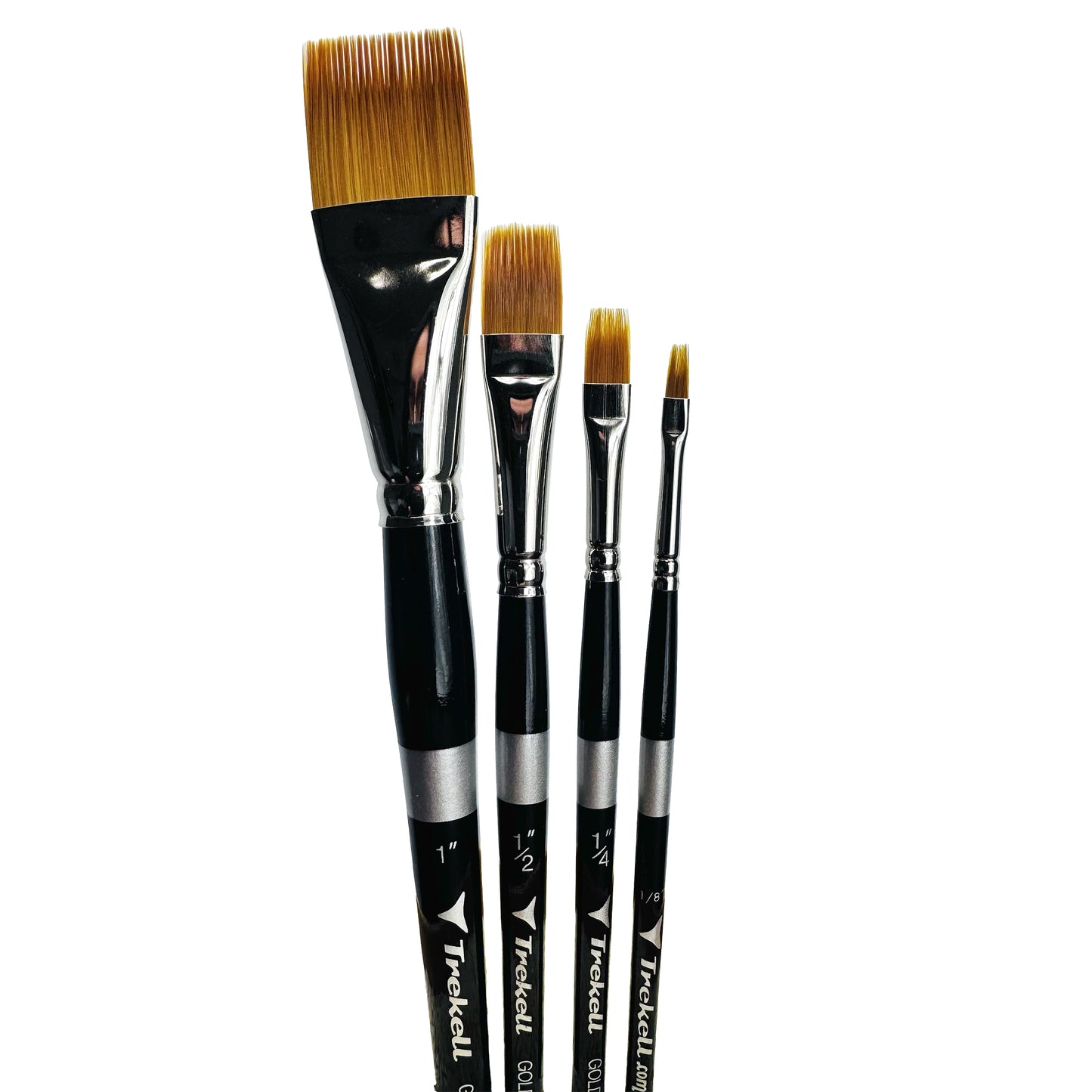 Trekell Golden Taklon Short Handle Artist brush, Complete Set, Grainer,  ideal for Watercolor, Oil, and Acrylic Painting
